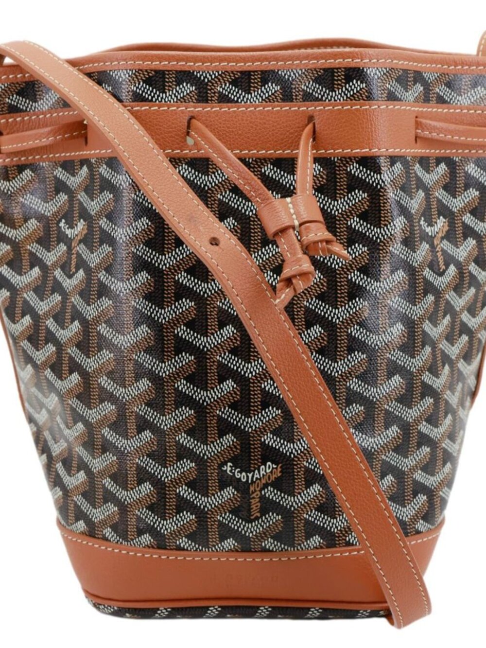 Goyard Petit Flot Canvas Bucket Bag Black